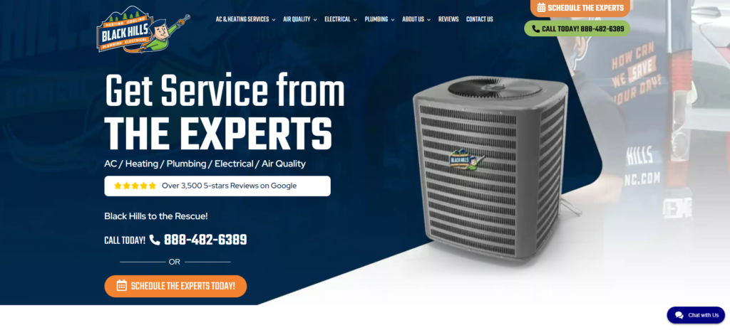 black hills hvac website